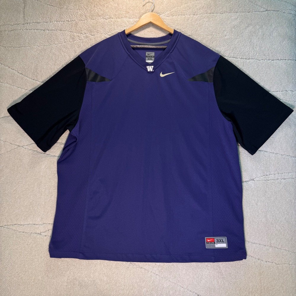 Nike Team Washington Huskies Football Jersey Men's 3XL Purple Black NCAA